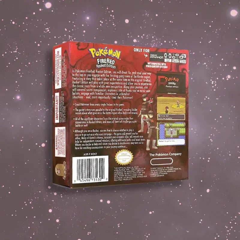 Pokémon FireRed: Rocket Edition – Game Boy Advance Cartridge Romcarts
