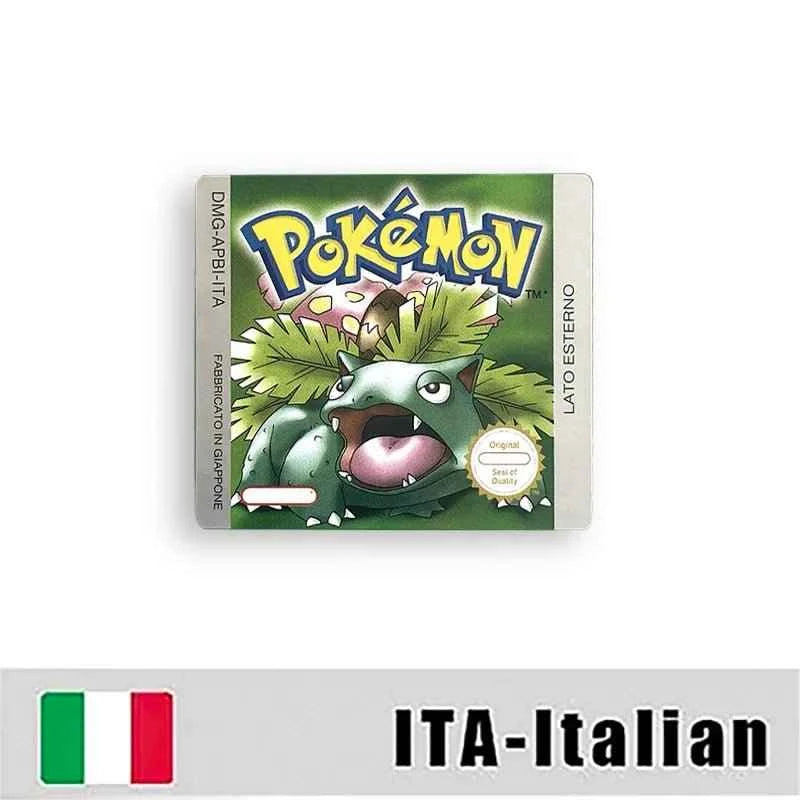 Pokemon Yellow Blue Red Crystal Silver Gold Green Usa Eur Noe Metallic Label Sticker For GBC Case & Cart (USA)