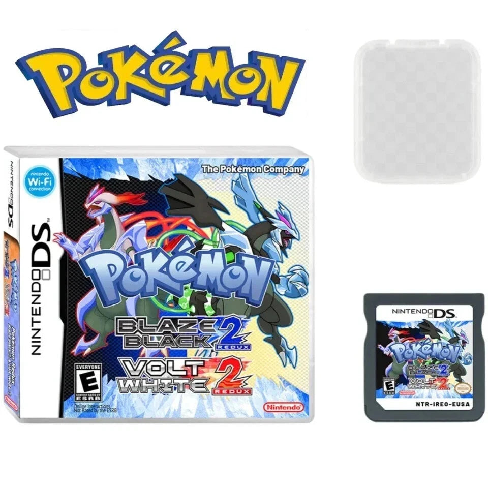 Pokémon Blaze Black 2 & Volt White 2 Redux – DS Game Cartridge (With Box, No Manual) Romcarts