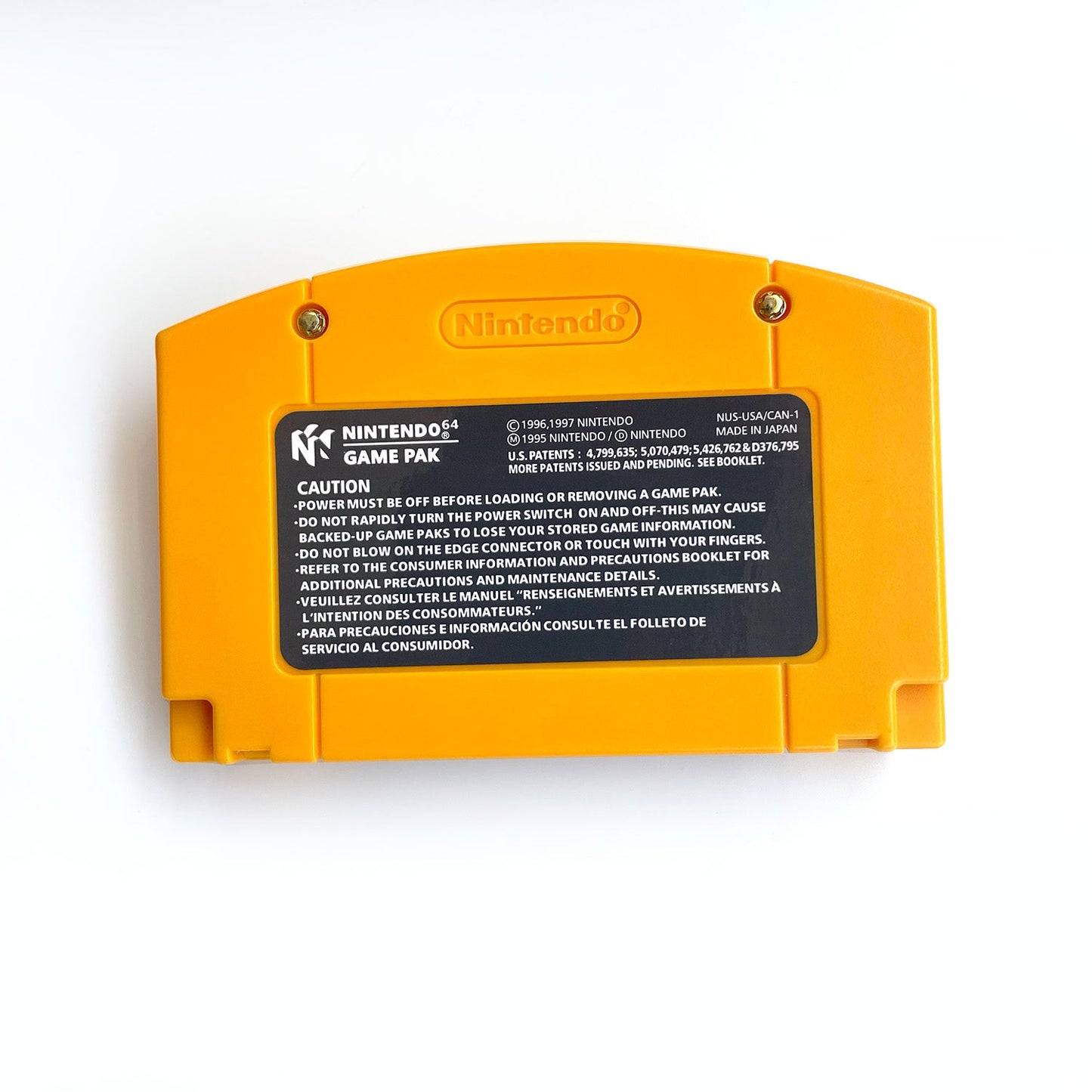 Pokemon Yellow Version Game With N64 Case & Cart