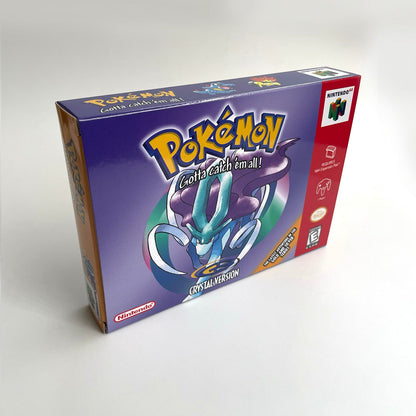 Pokemon Crystal Version Game With N64 Case & Cart