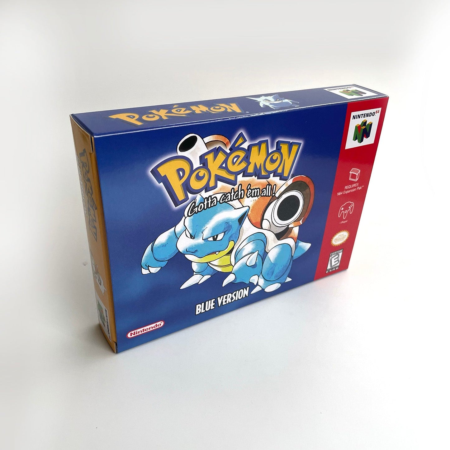 Pokemon Blue Version Game With N64 Case & Cart