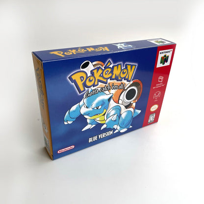 Pokemon Blue Version Game With N64 Case & Cart
