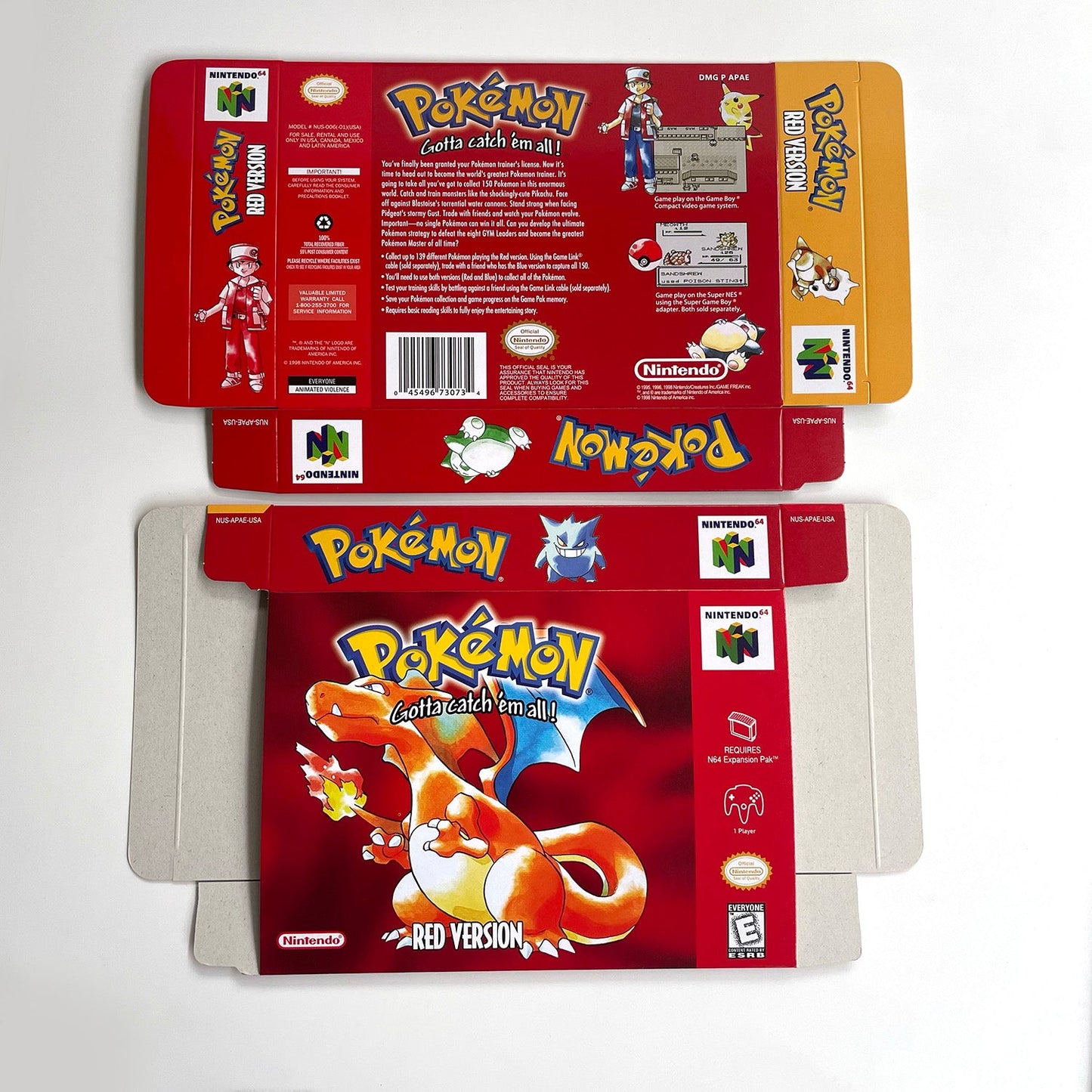 Pokemon Red Version Game With N64 Case & Cart