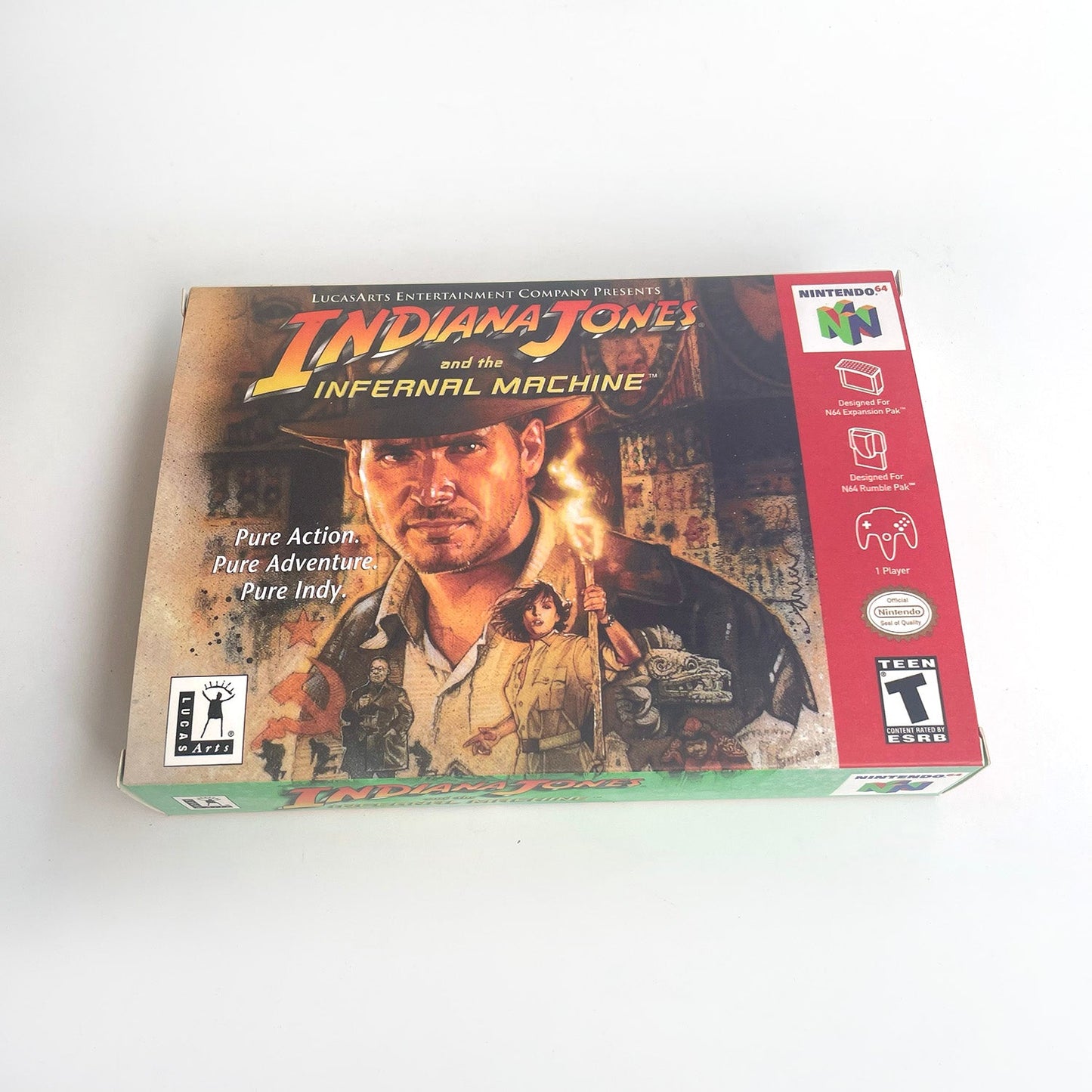Indiana Jones And The Infernal Machine Game With N64 Case & Cart