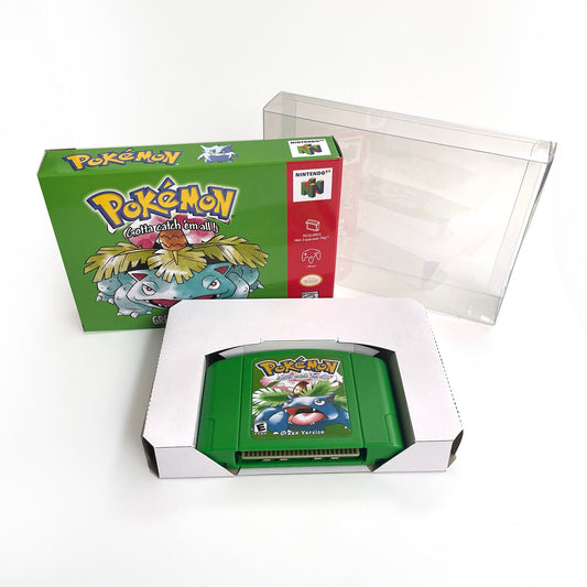 Pokemon Green Version Game With N64 Case & Cart