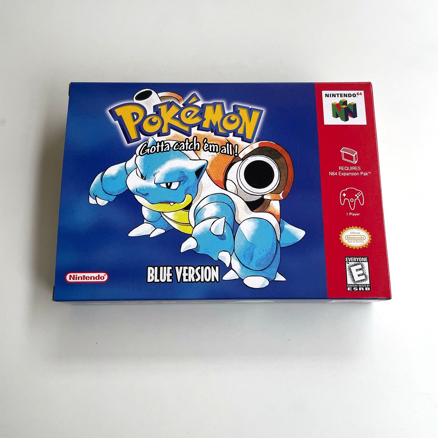 Pokemon Blue Version Game With N64 Case & Cart