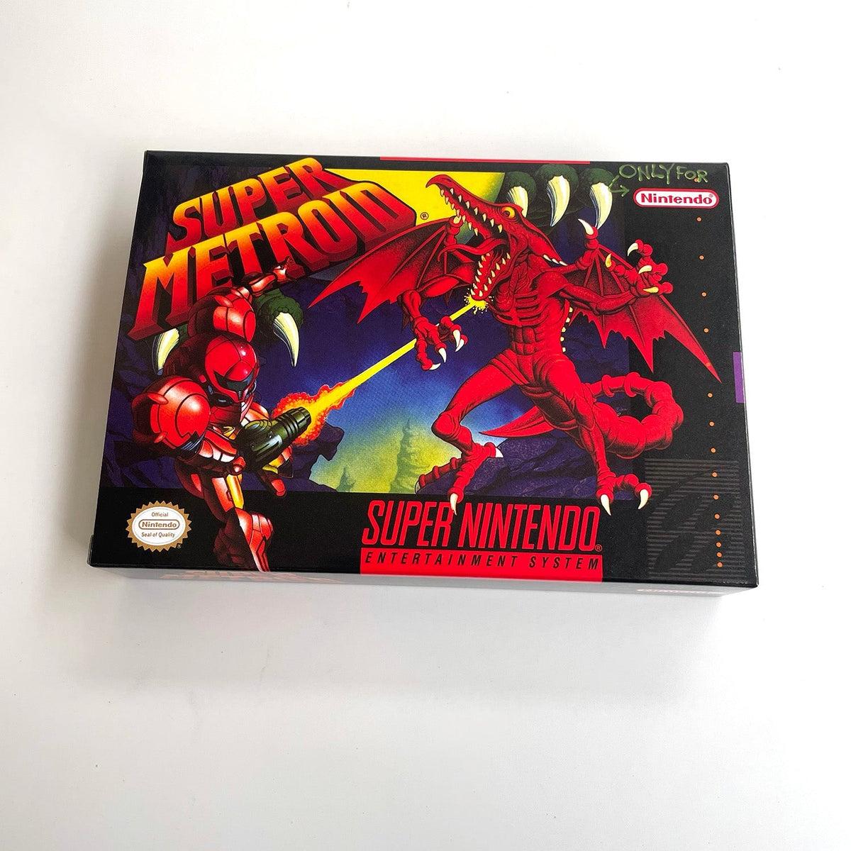 super metroid USA cartridge with tray box manual for SNES super nintendo entertainment system Buy Retro Game