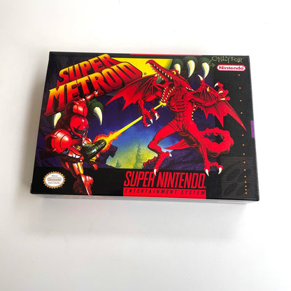 super metroid USA cartridge with tray box manual for SNES super nintendo entertainment system Buy Retro Game