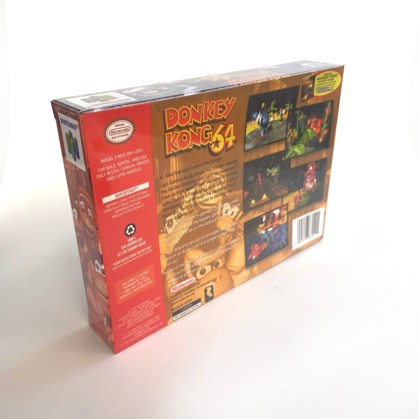 Donkey Kong 64 Game With N64 Case & Cart