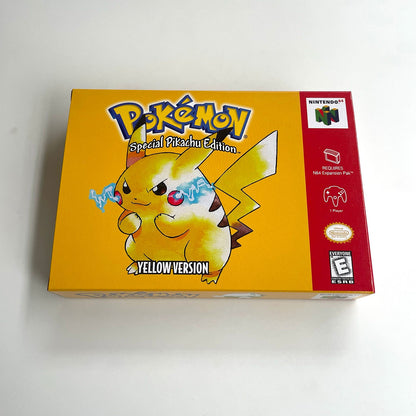 Pokemon Yellow Version Game With N64 Case & Cart