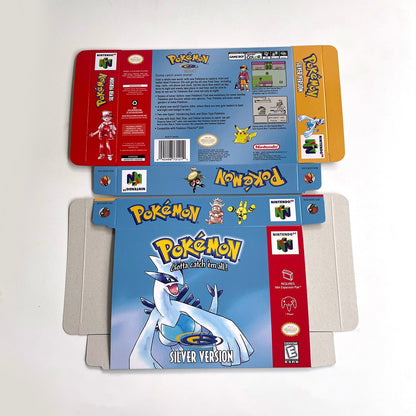 Pokemon Silver Version Game With N64 Case & Cart