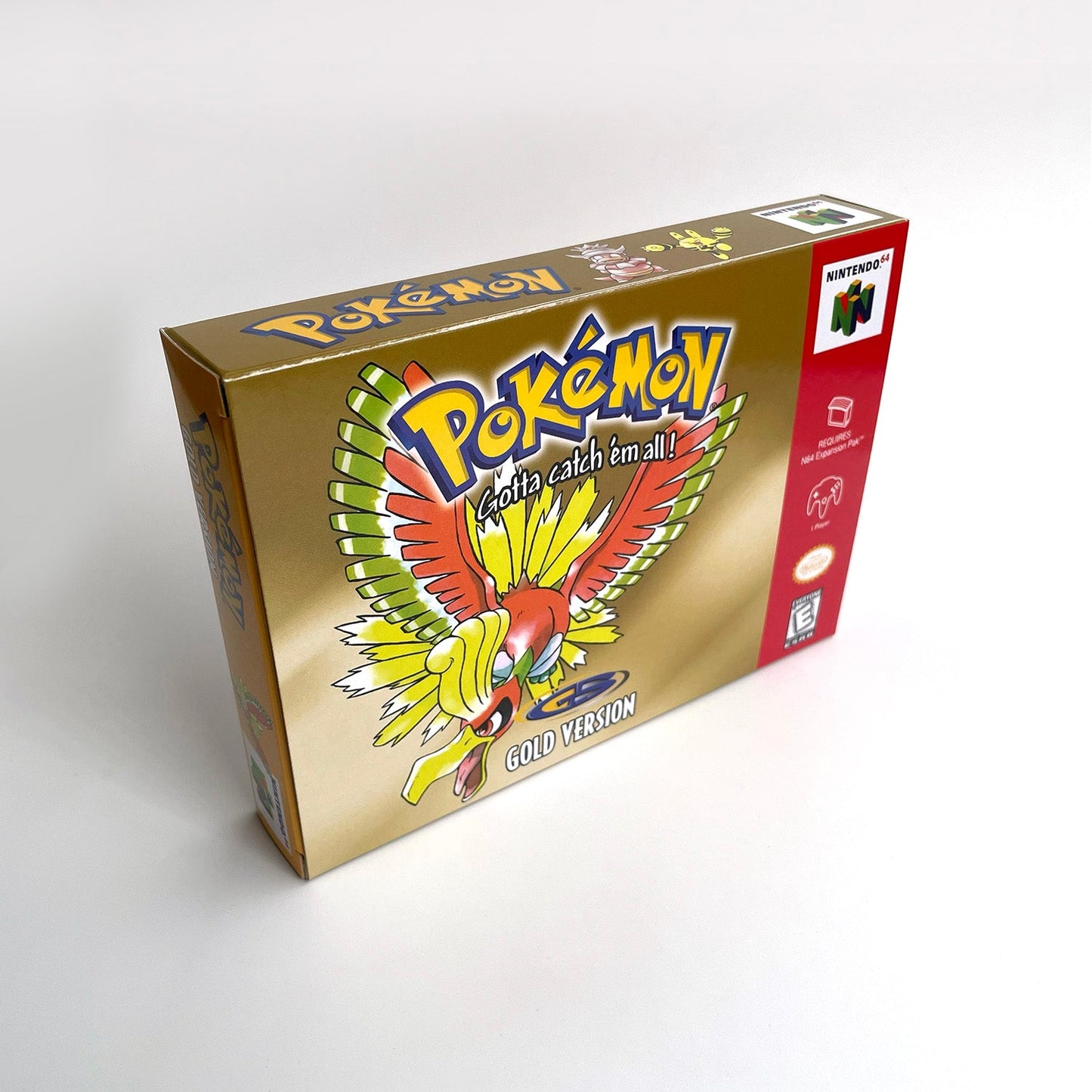 Pokemon Gold Version Game With N64 Case & Cart