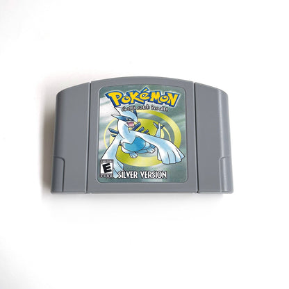 Pokemon Silver Version Game With N64 Case & Cart