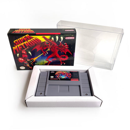super metroid USA cartridge with tray box manual for SNES super nintendo entertainment system Buy Retro Game