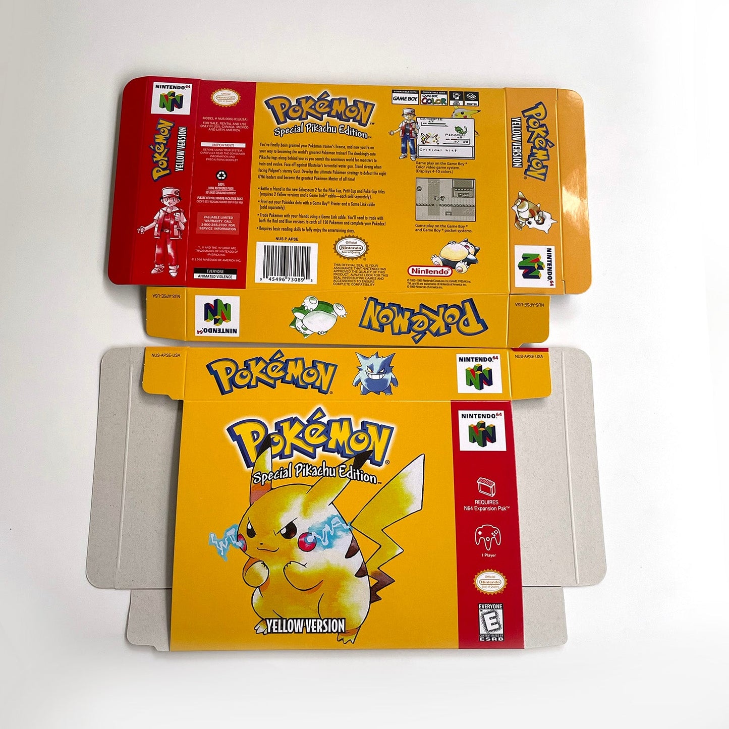 Pokemon Yellow Version Game With N64 Case & Cart