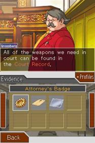 Phoenix Wright: Ace Attorney: Trials and Tribulations — DS in-game screenshot 1