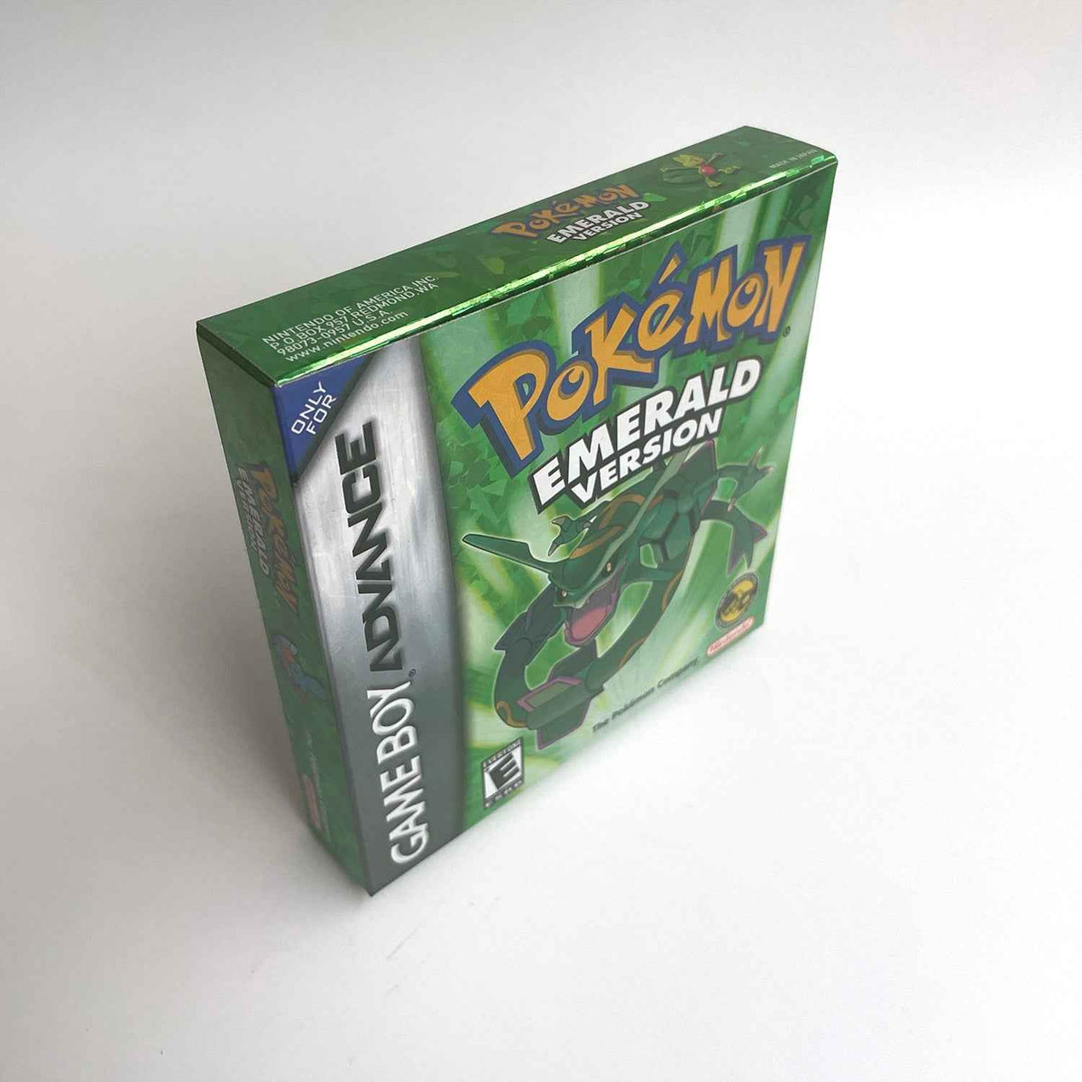 Pokemon Emerald Version GBA Case & Cart