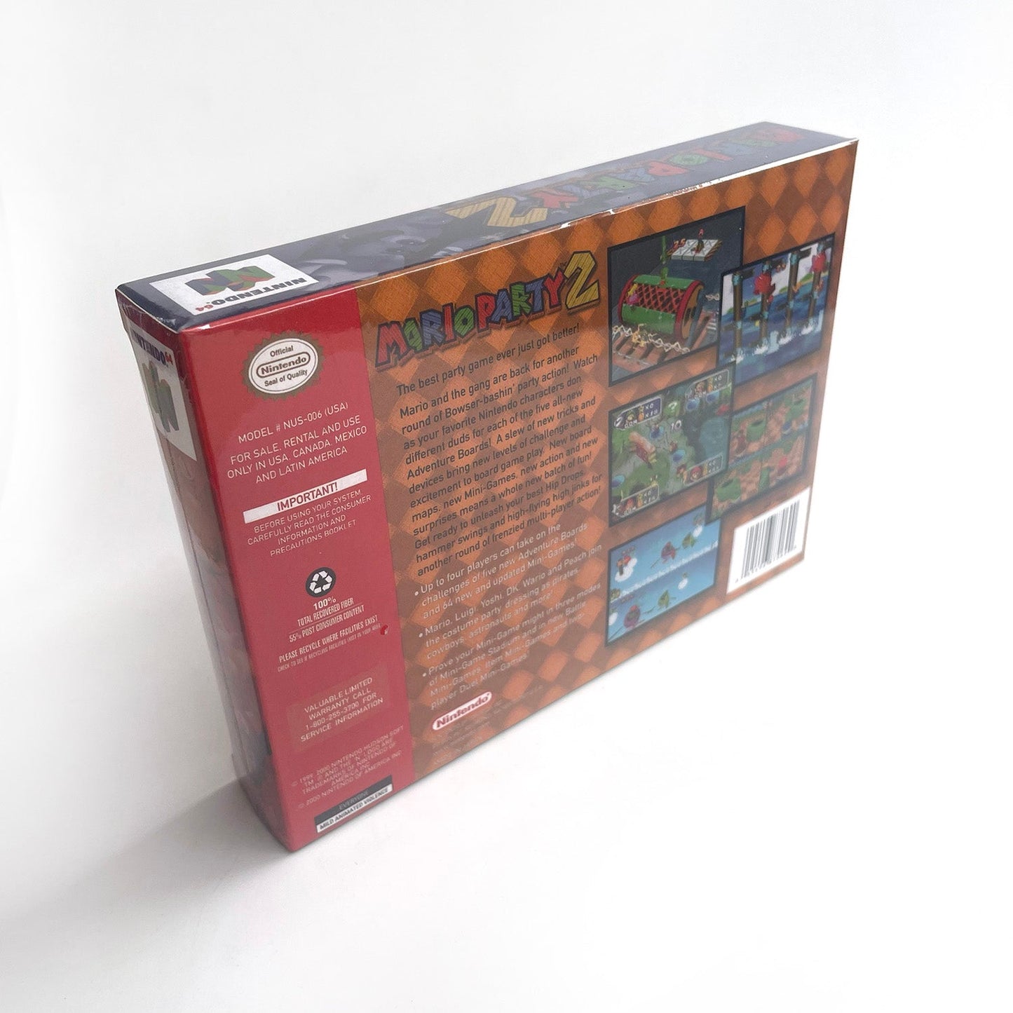 Mario Party 2 Game With N64 Case & Cart