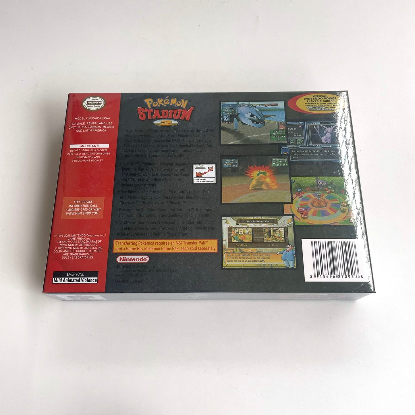 Pokemon Stadium 2 Game With N64 Case & Cart
