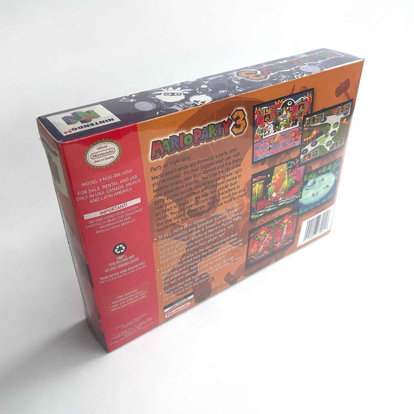 Mario Party 3 Game With N64 Case & Cart