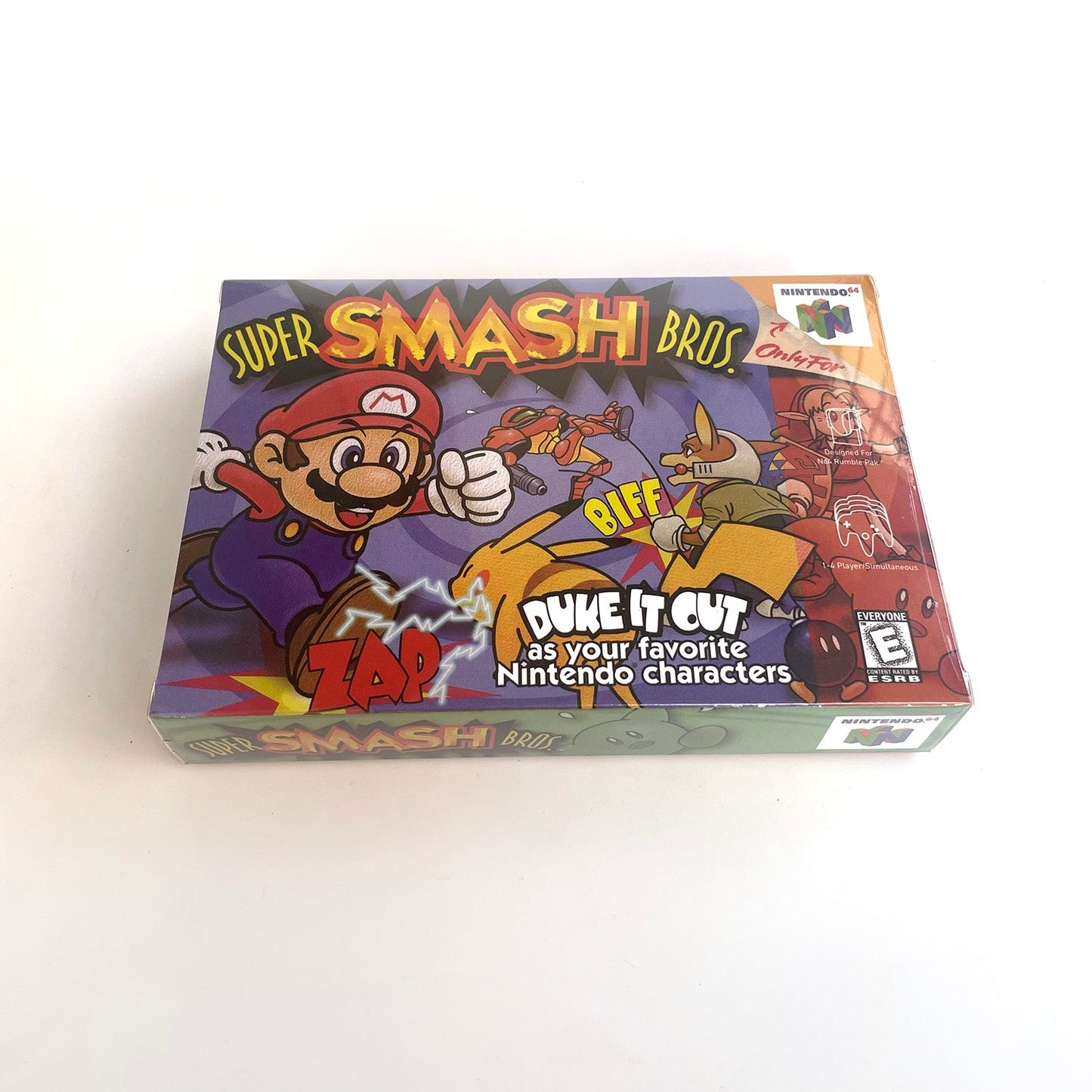 Super Smash Bros Game With N64 Case & Cart