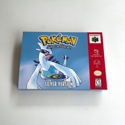 Pokemon Silver Version Game With N64 Case & Cart
