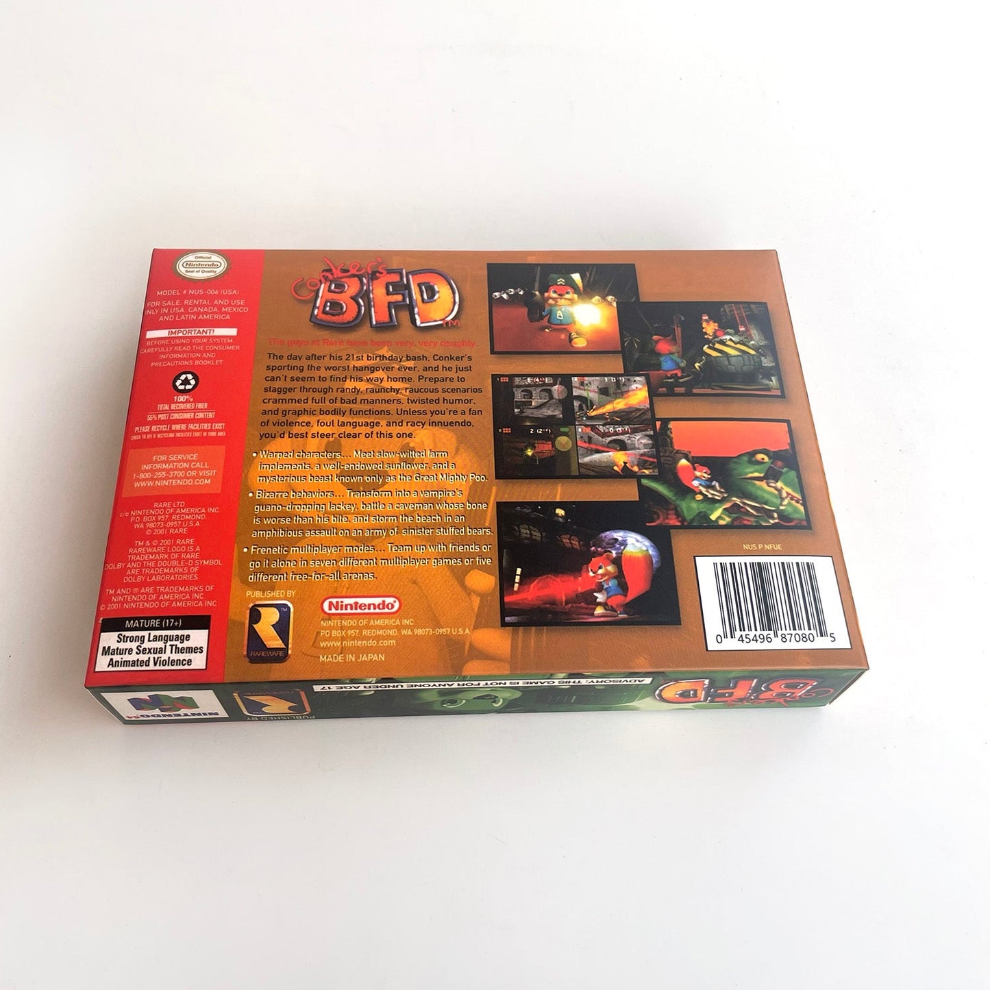 Conkers Game With N64 Case & Cart