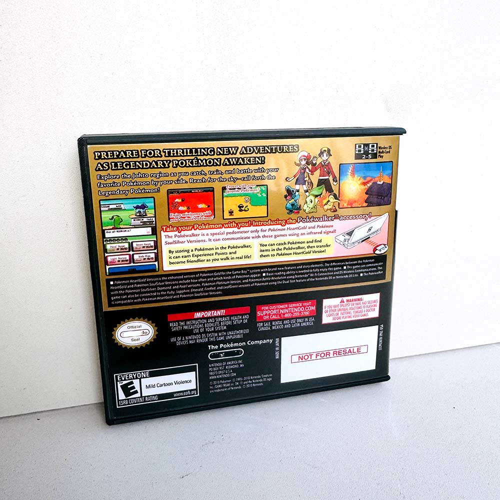 Pokemon Sealed Heartgold Ds Games Case & Cart