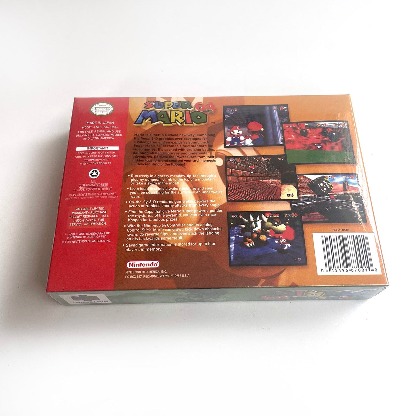 Super Mario 64 Game With N64 Case & Cart