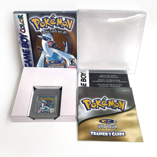 Pokemon Silver Cart Ic GBC Case & Cart