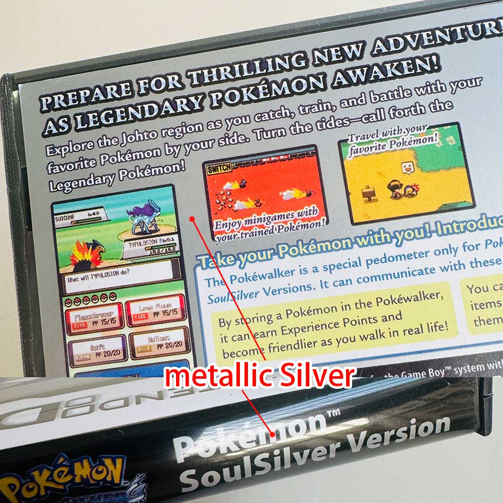 Pokemon Sealed Soulsilver Ds Games Case & Cart