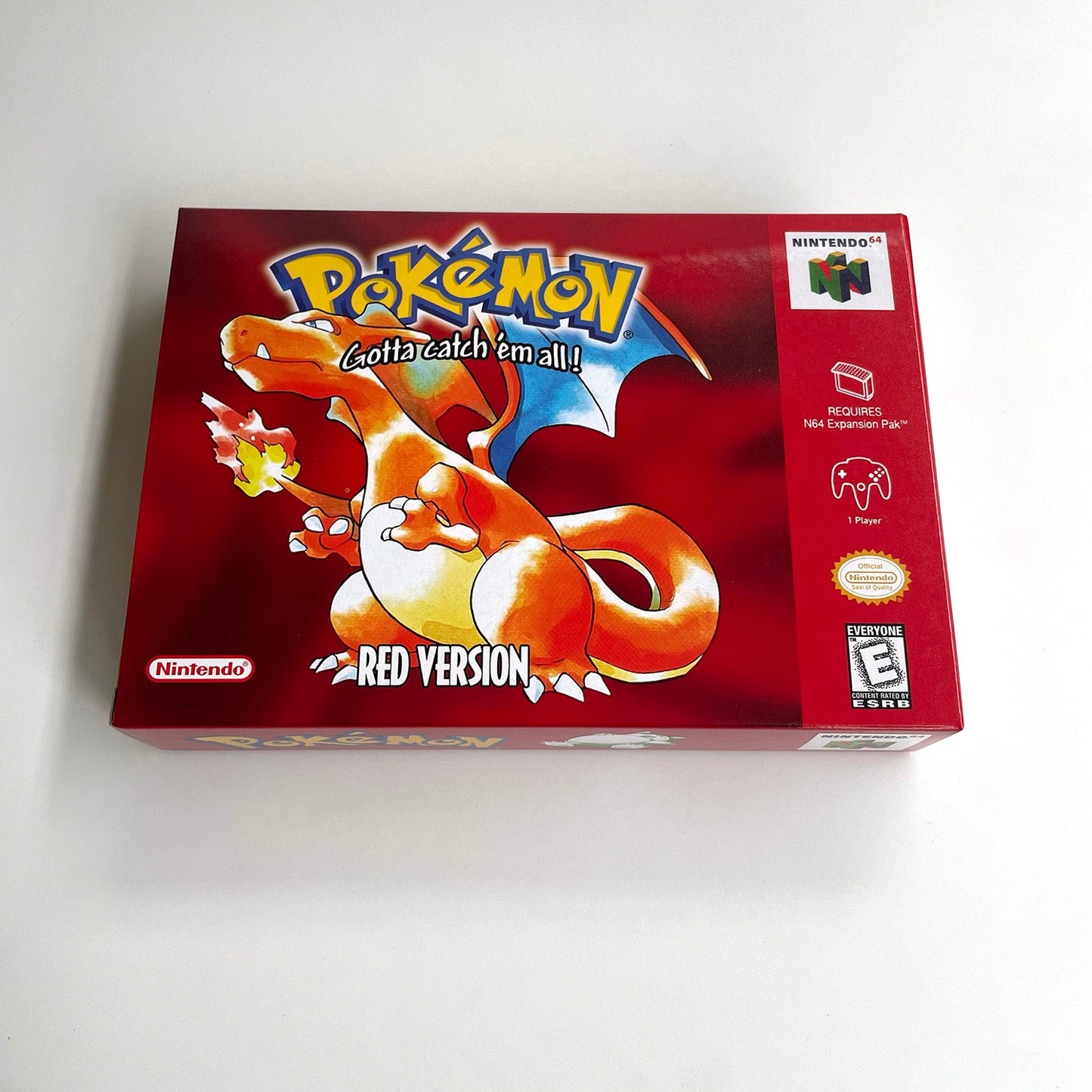Pokemon Red Version Game With N64 Case & Cart