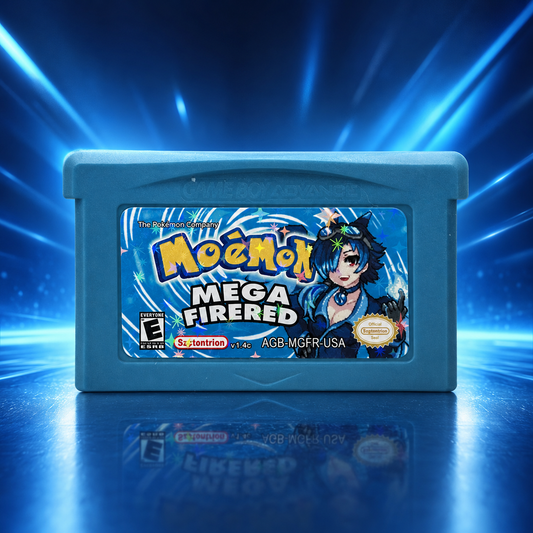 MoeMon Mega FireRed GBA Cartridge – English Romcarts