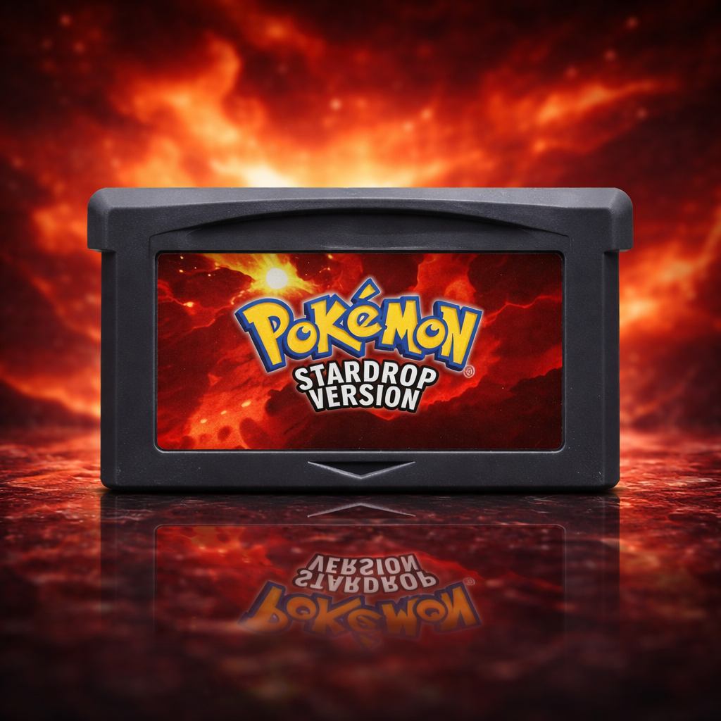 Pokemon Stardrop Version GBA Cartridge USA English Fan Made Game Romcarts