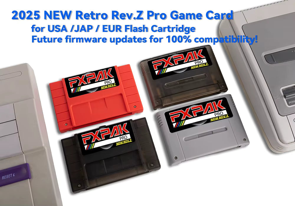 SNES Rev X Pro Flash Cartridge – Super Nintendo Multi Game Cart (SD Card, Save Support, Multi-Region) Romcarts