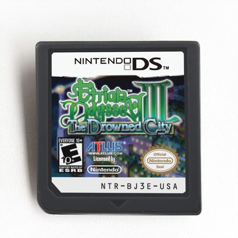 Etrian Odyssey III the Drowned City Game Case & Cart