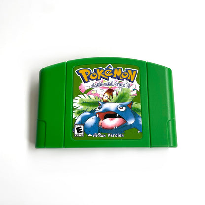 Pokemon Green Version Game With N64 Case & Cart