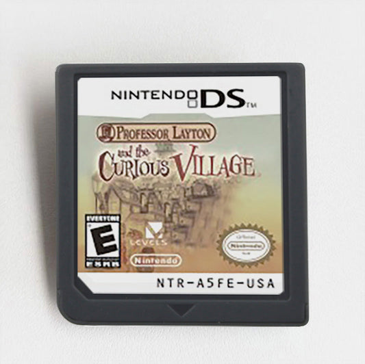 Professor Layton and the Curious Village Mystery with Brain - Teasing Puzzles Game Case & Cart