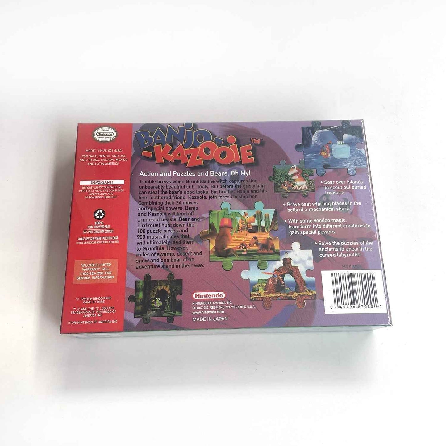 Banjo Kazooie Game With N64 Case & Cart
