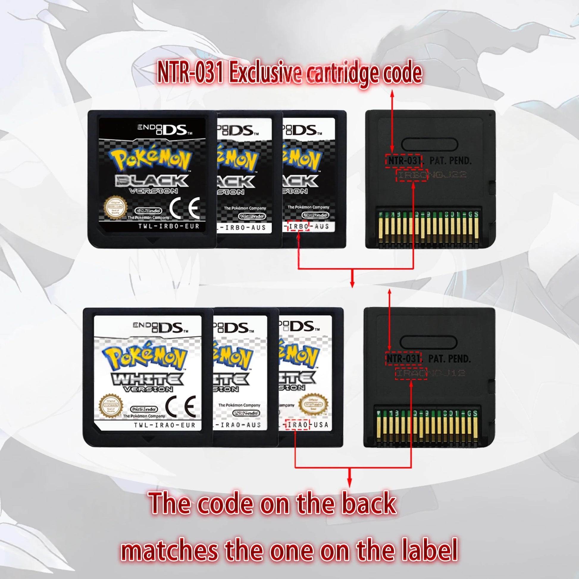 Pokémon Black Version 2 – Nintendo DS Game Cartridge (With Box) AAA+ Edition NO RTC Romcarts