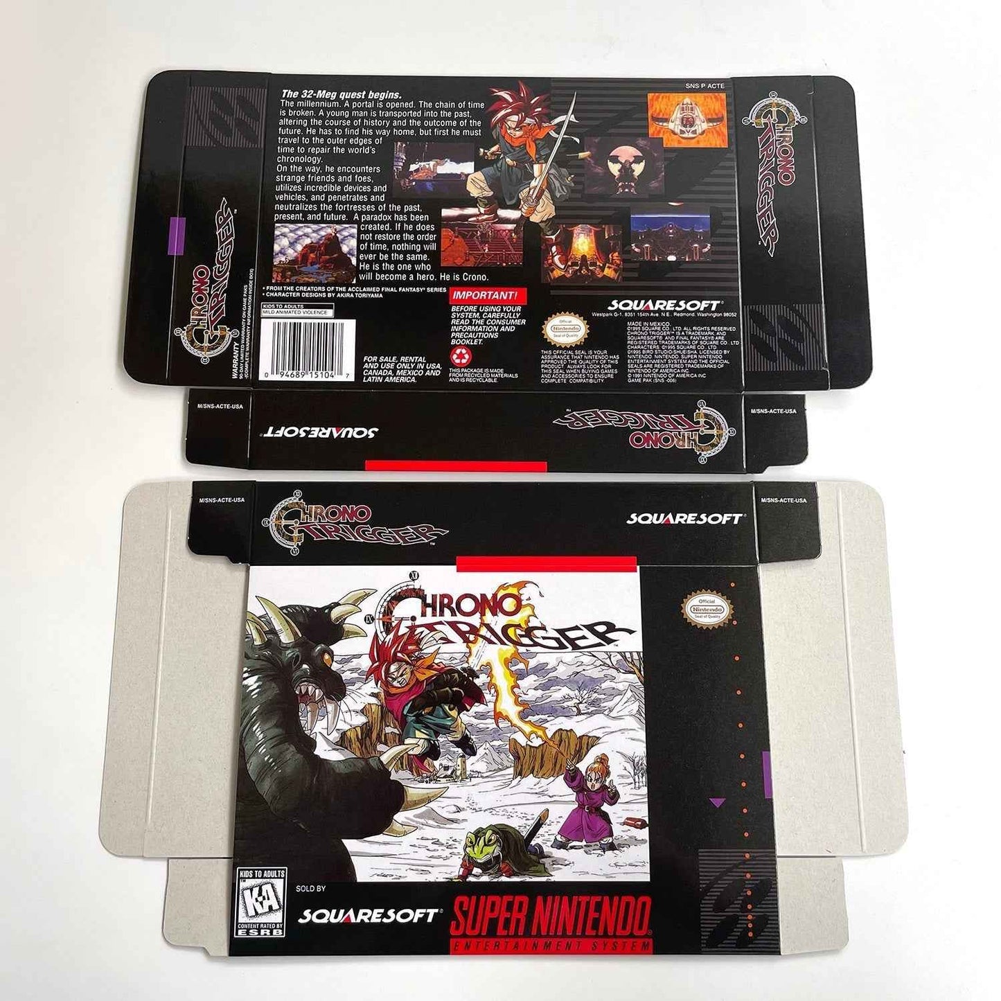 Chrono Trigger (USA) – SNES Game Cartridge (With Tray, Box & Manual)