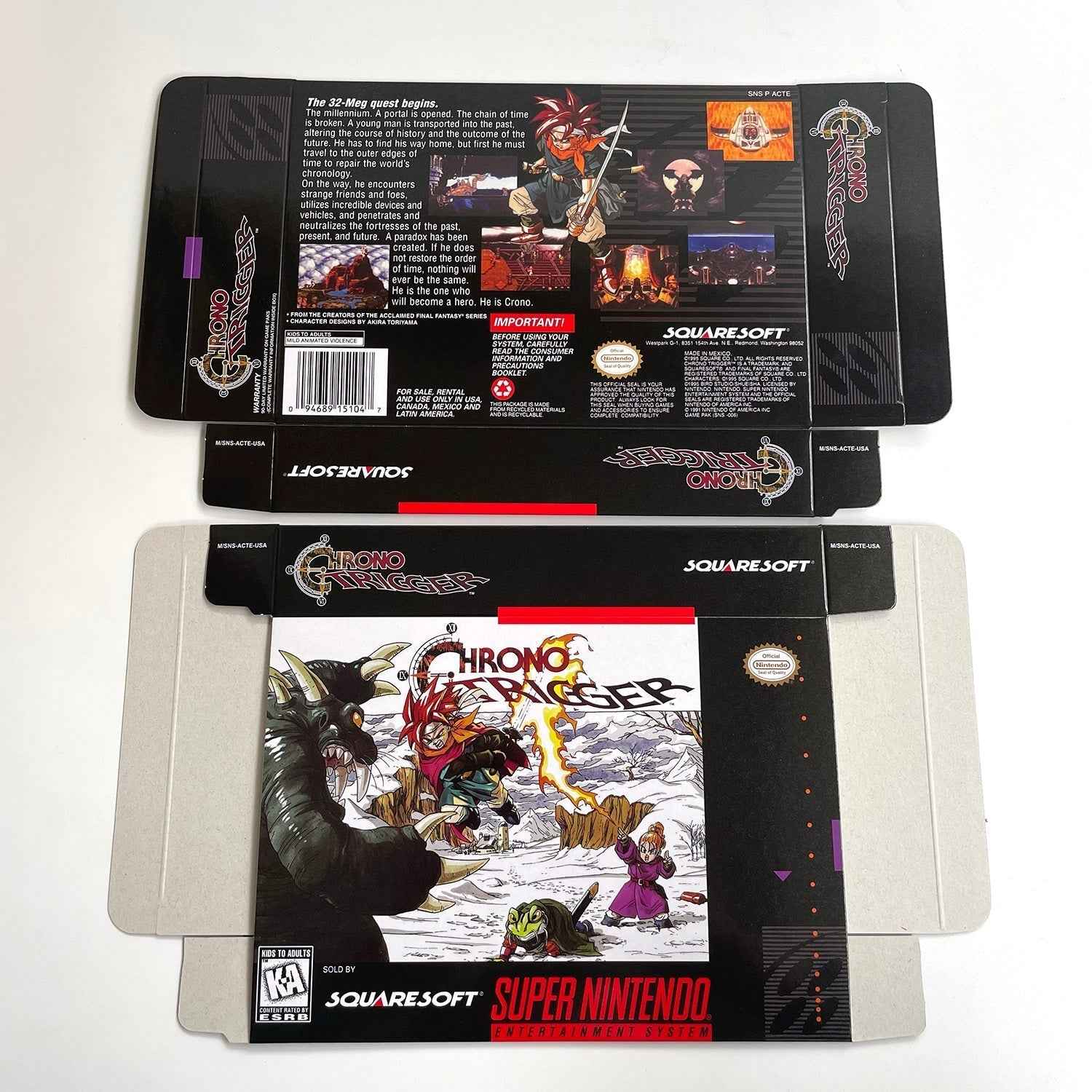 Chrono Trigger (USA) – SNES Game Cartridge (With Tray, Box & Manual)