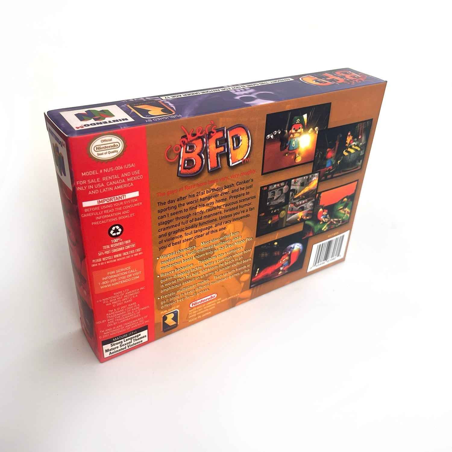 Conkers Game With N64 Case & Cart