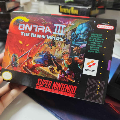 Contra III: The Alien Wars – SNES Game Cartridge (With Tray, Box & Manual)
