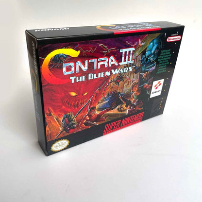 Contra III: The Alien Wars – SNES Game Cartridge (With Tray, Box & Manual)