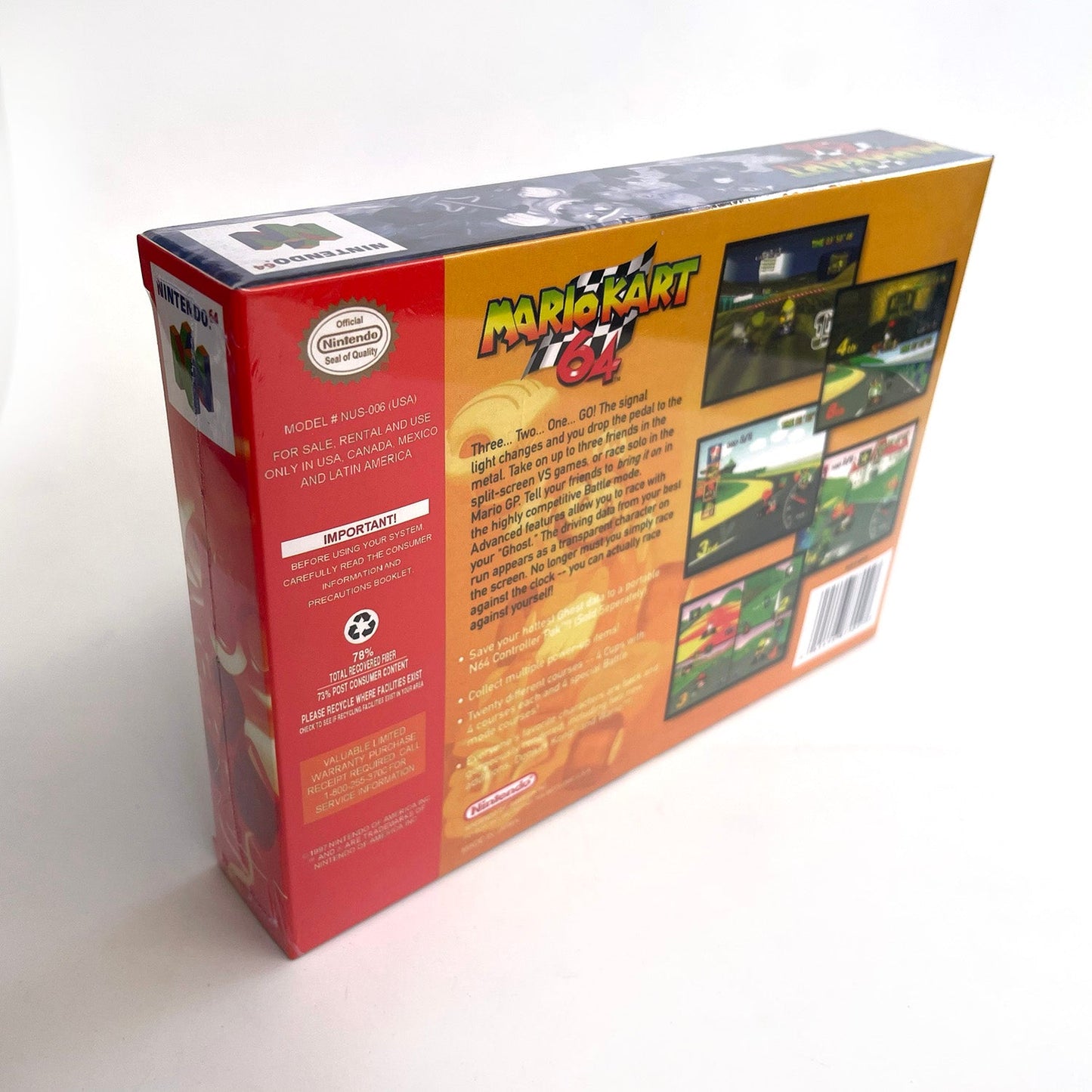 Mario Kart Game With N64 Case & Cart