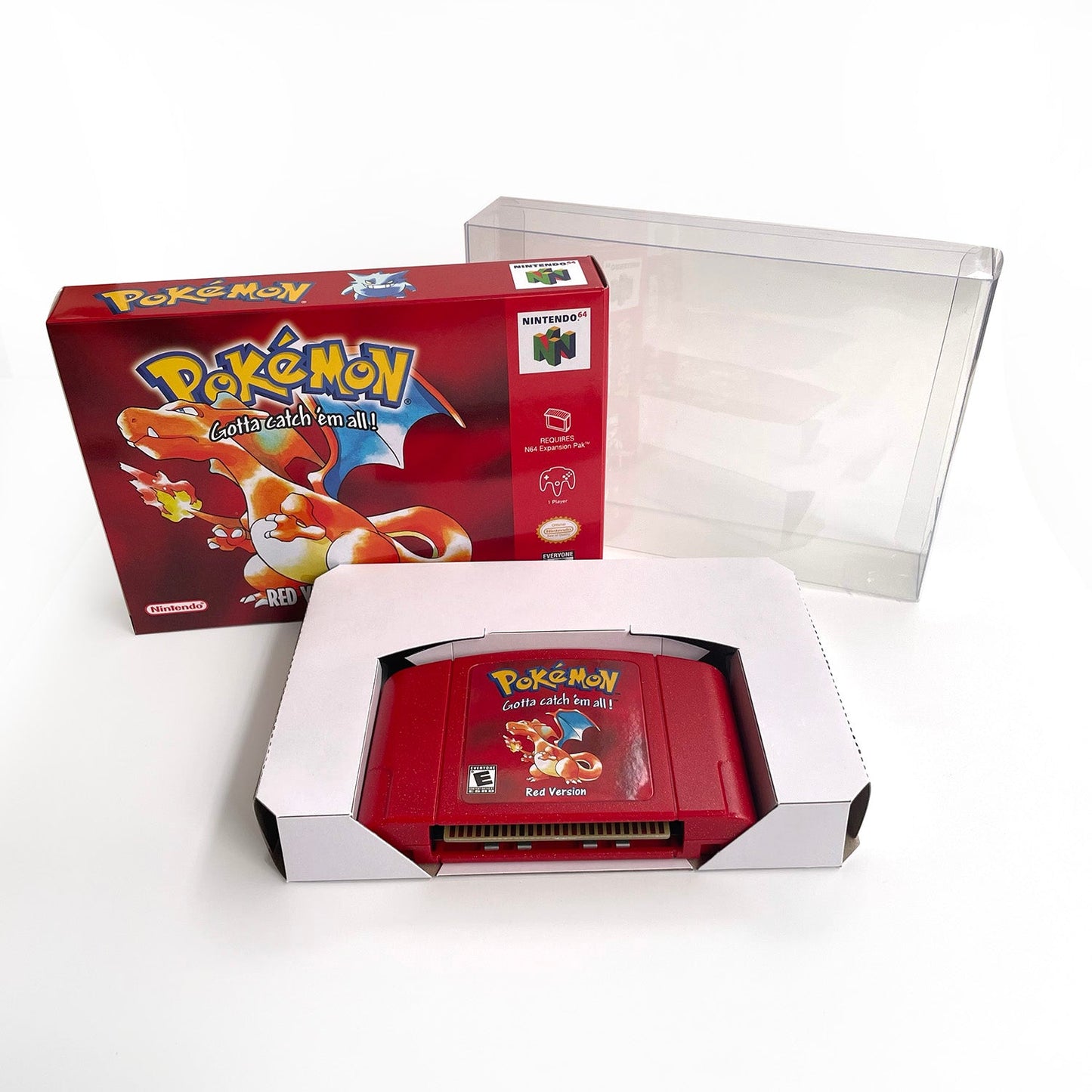 Pokemon Red Version Game With N64 Case & Cart