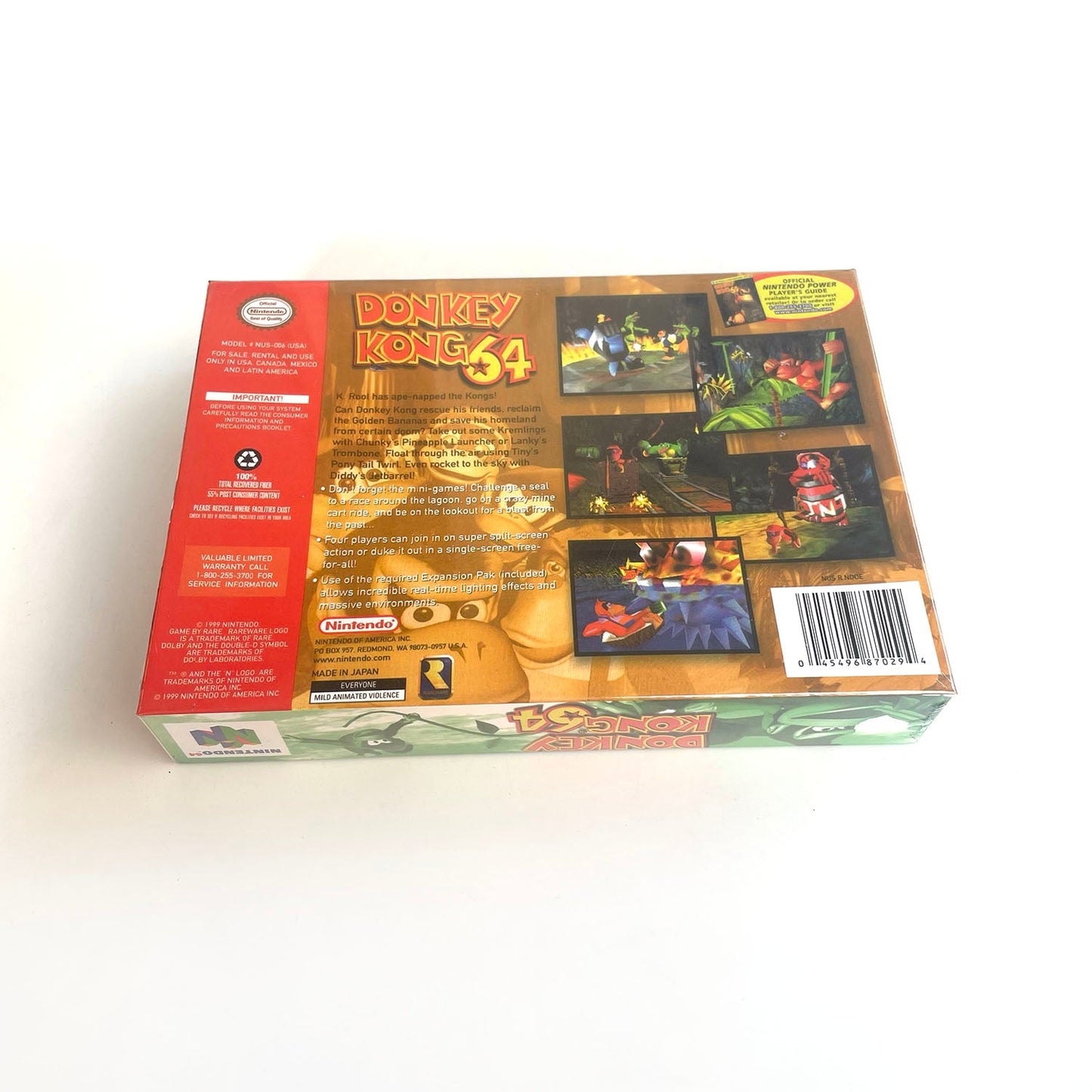 Donkey Kong 64 Game With N64 Case & Cart