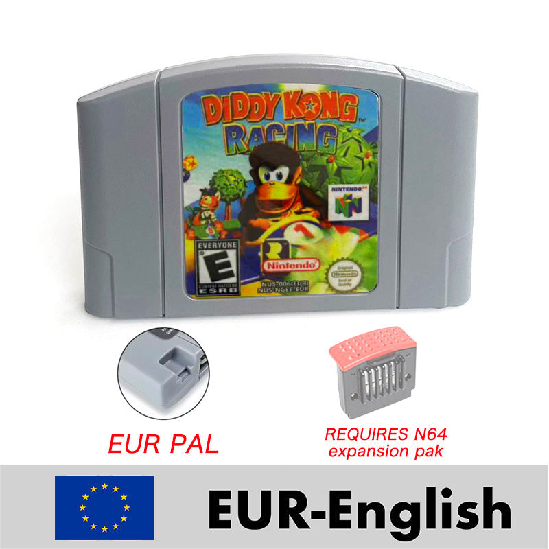 Diddy Kong Racing reproduction N64 cartridge – English